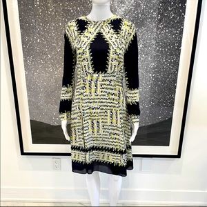 Erdem Silk Tweed Print Dress